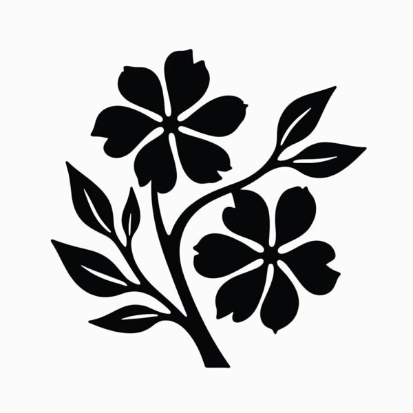 Hawaiian Flower Printable Stencil For Rock Painting - Design A5